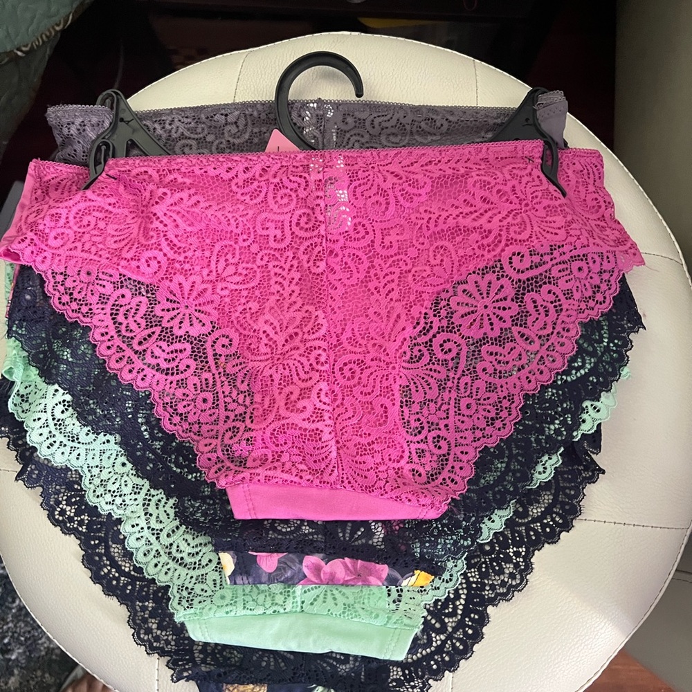 Floral Lace Trim Panties - Multicolor NWT